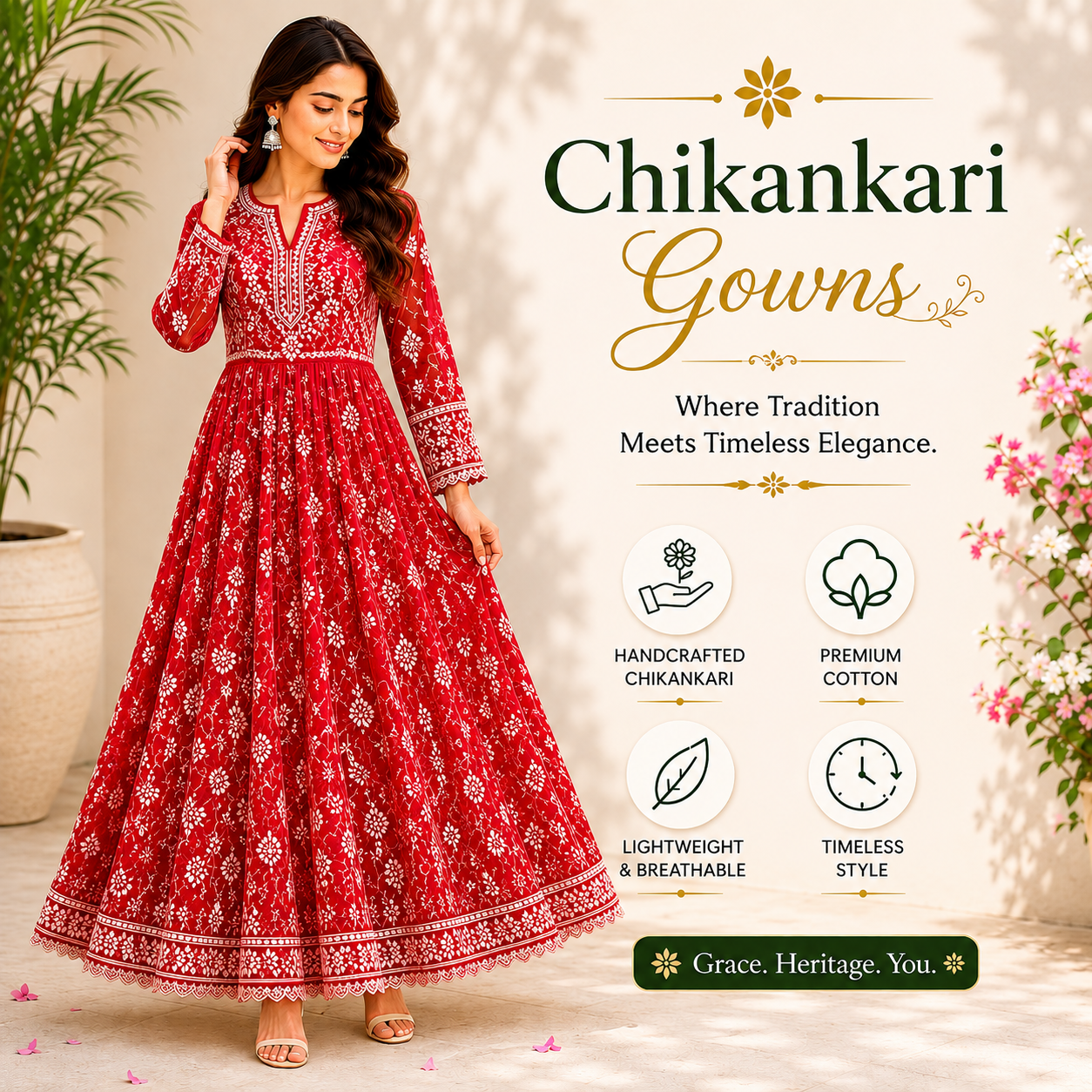 Chikankari Gowns