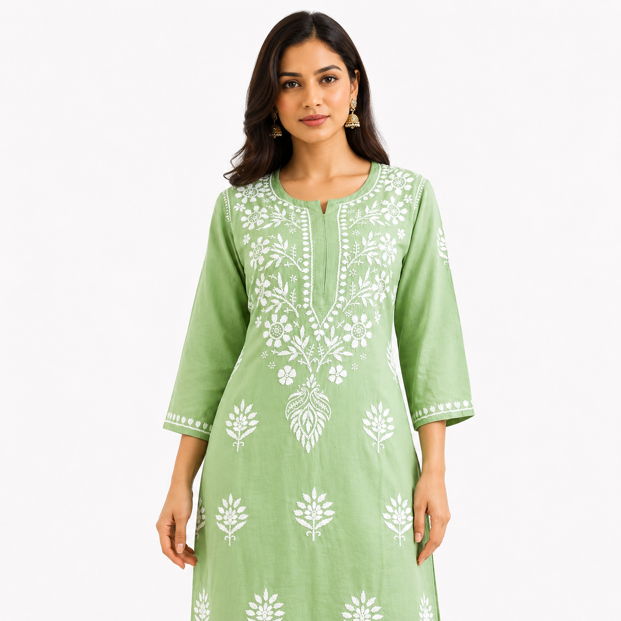 Clothe Crave Chikankari Cotton Kurta Palazzo Set for Women Online | Hand Embroidered Ethnic Wear