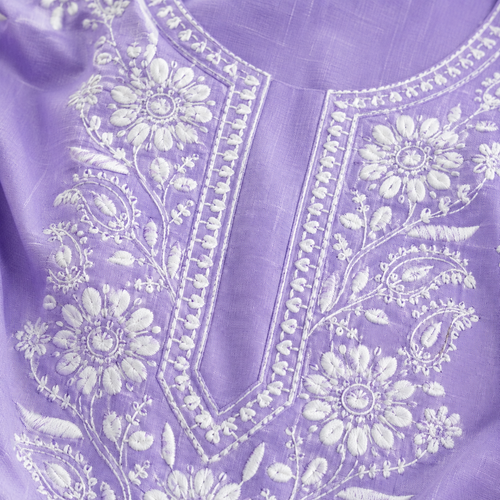 Clothe Crave Chikankari Purple Cotton Kurta for Women Online  Hand Embroidered Ethnic Wear