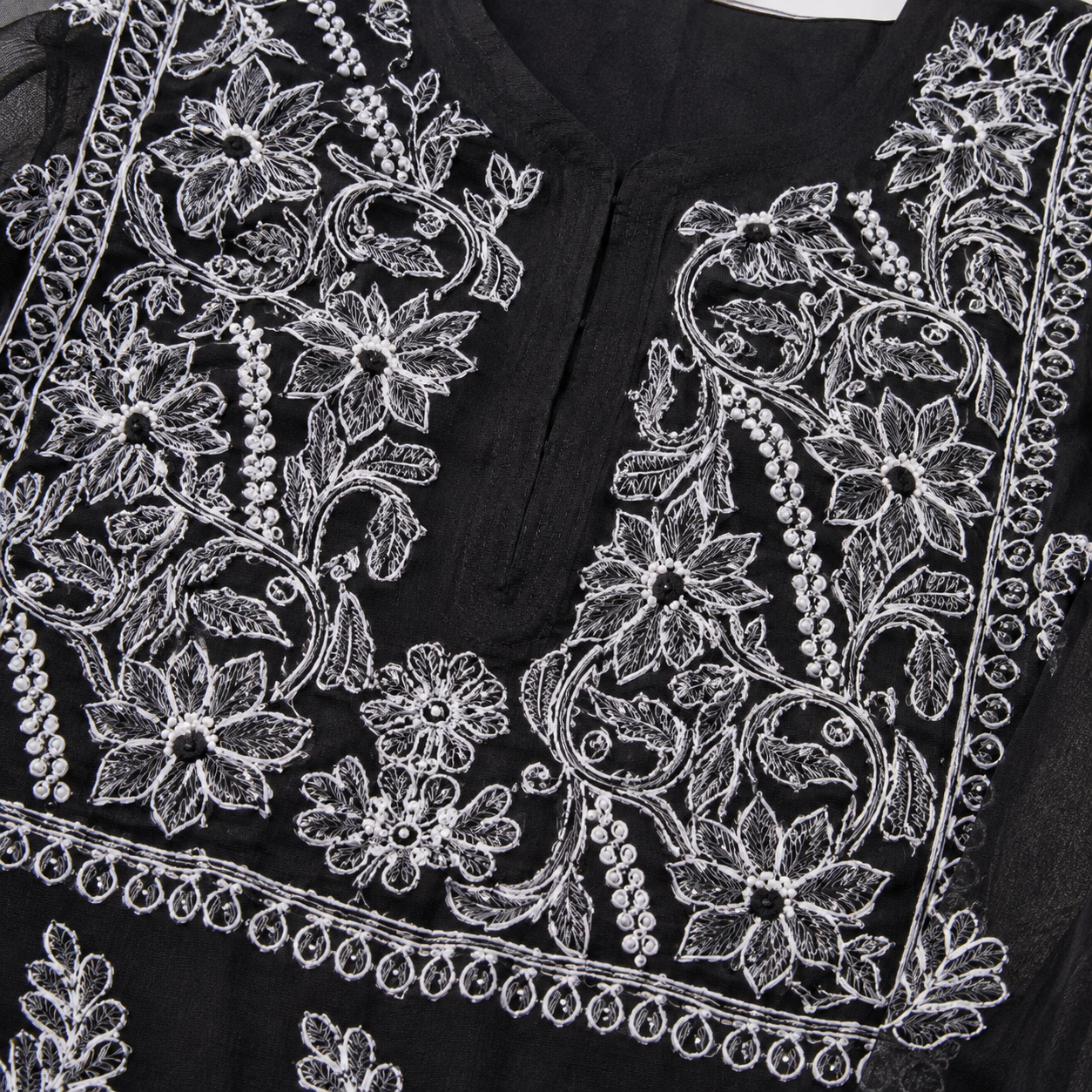 Clothe Crave Black Chikankari Embroidered Kurta for Women Online | Handwork Ethnic Wear